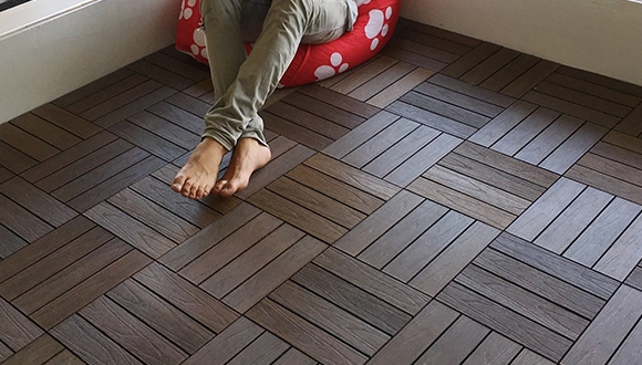 wpc interlocking decking tiles