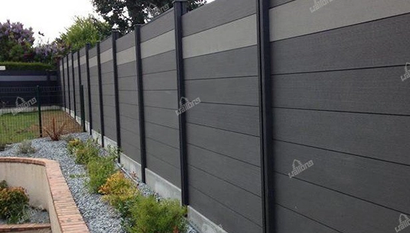wood polymer composite fence