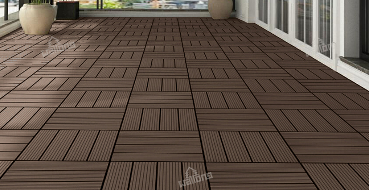 Brown H06 Conventional WPC DIY Tiles